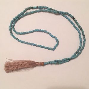 Beaded tassel necklace